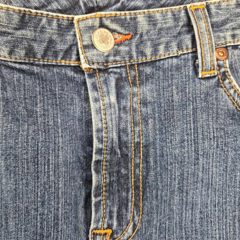 Lucky Brand Dungarees Denim Midi Skirt Blue Medium Wash Size 6 28 Made in USA - Picture 3 of 10